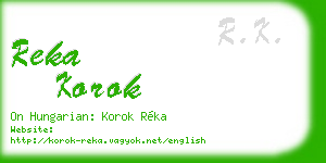 reka korok business card